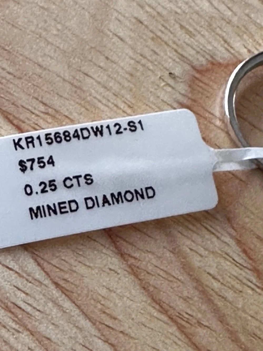 SALE Classic Three-Stone Sterling Diamond Ring 7
